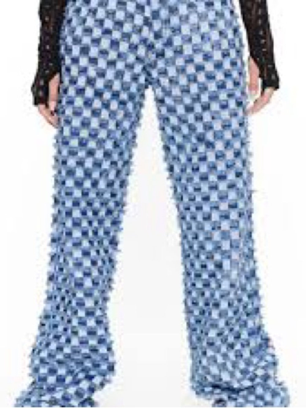 Jaded London Checkerboard Distressed Jeans waist 24